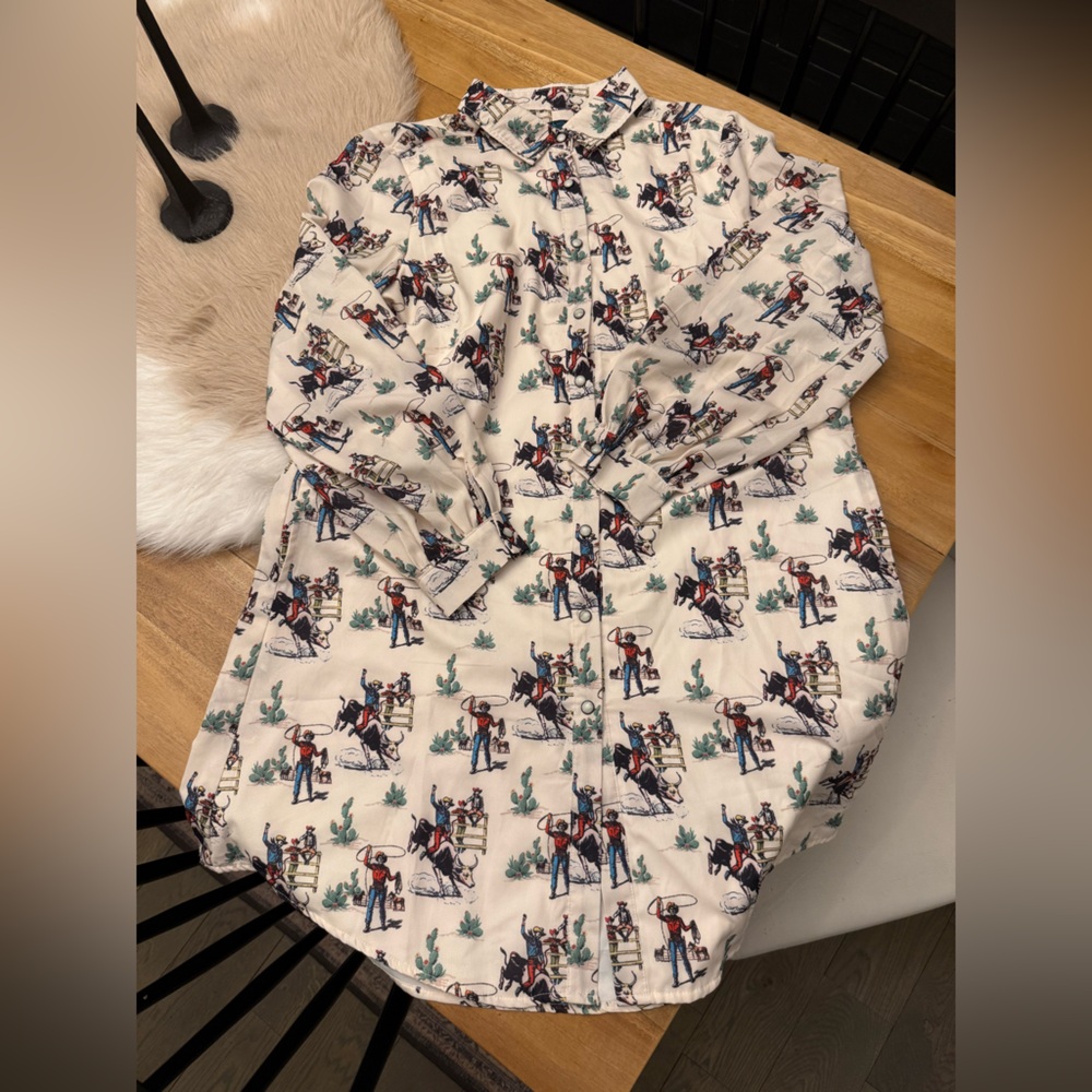 Weatern Button Up Dress